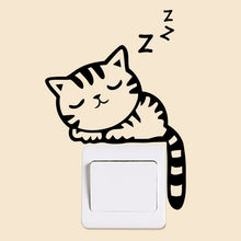 Load image into Gallery viewer, Cute Black Animls Switch Decal Wall Stickers