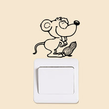 Load image into Gallery viewer, Cute Black Animls Switch Decal Wall Stickers