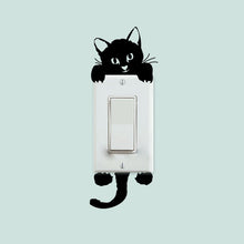 Load image into Gallery viewer, Cute Black Animls Switch Decal Wall Stickers
