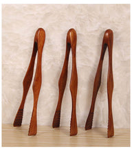 Load image into Gallery viewer, BalleenShiny Wood Food Tongs Barbecue Steak Tongs