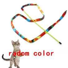 Load image into Gallery viewer, Funny Feather Spring Kitten Cat Toy Feather Rod Teaser Bell Bead