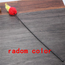 Load image into Gallery viewer, Funny Feather Spring Kitten Cat Toy Feather Rod Teaser Bell Bead