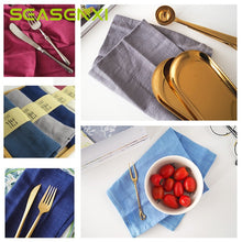 Load image into Gallery viewer, Cotton Linen Cloth Table Napkin Solid Towel 30x42cm