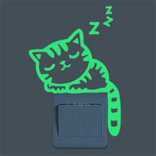 Load image into Gallery viewer, DIY Cute Kitten Luminous Noctilucent Glow Switch Wall Sticker
