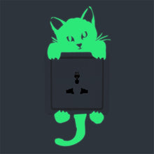 Load image into Gallery viewer, DIY Cute Kitten Luminous Noctilucent Glow Switch Wall Sticker