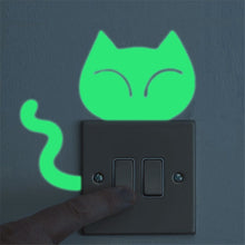 Load image into Gallery viewer, DIY Cute Kitten Luminous Noctilucent Glow Switch Wall Sticker