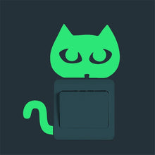Load image into Gallery viewer, DIY Cute Kitten Luminous Noctilucent Glow Switch Wall Sticker