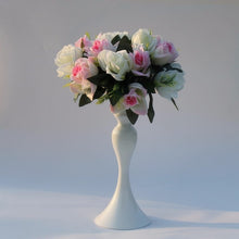 Load image into Gallery viewer, Gold Candle Holders Metal Candlestick Flower Vase