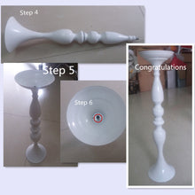 Load image into Gallery viewer, Gold Candle Holders Metal Candlestick Flower Vase