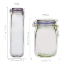 Load image into Gallery viewer, Mason Jar Zipper Bags
