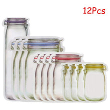 Load image into Gallery viewer, Mason Jar Zipper Bags