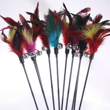 Load image into Gallery viewer, Cat Stick Feather With Small Bell Natural Like Birds