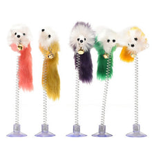Load image into Gallery viewer, Random Colour Plastic Cat Toys Feather Funny Cat Mice Shape