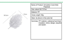 Load image into Gallery viewer, Creative Coral Leaf Plastic Placemat Cup Mats Pads Non-slip