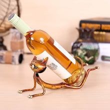 Load image into Gallery viewer, Yoga Cat Wine Holder