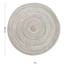 Load image into Gallery viewer, Round Design Table Ramie Insulation Pad Solid Placemats Linen Non Slip