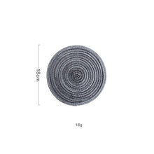 Load image into Gallery viewer, Round Design Table Ramie Insulation Pad Solid Placemats Linen Non Slip