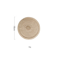 Load image into Gallery viewer, Round Design Table Ramie Insulation Pad Solid Placemats Linen Non Slip