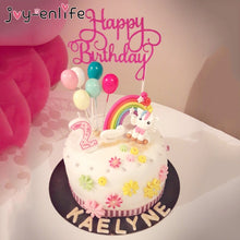 Load image into Gallery viewer, Rainbow Unicorn Decoration Cupcake Topper for Kid