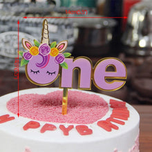Load image into Gallery viewer, Rainbow Unicorn Decoration Cupcake Topper for Kid