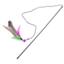 Load image into Gallery viewer, Cat Interactive Toy Stick Feather Wand With Small Bell Mouse Cage Toys