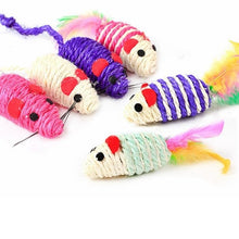 Load image into Gallery viewer, Cat Interactive Toy Stick Feather Wand With Small Bell Mouse Cage Toys