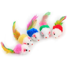 Load image into Gallery viewer, Cat Interactive Toy Stick Feather Wand With Small Bell Mouse Cage Toys