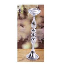 Load image into Gallery viewer, Gold Candle Holders Metal Candlestick Flower Vase