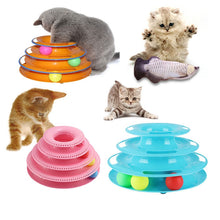 Load image into Gallery viewer, Triple Pay Disc Cat Toys Ball Training