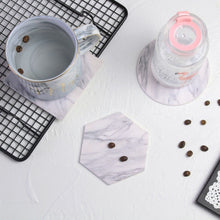 Load image into Gallery viewer, Chic Silicon Emulation Marble Coffee Coaster Cup